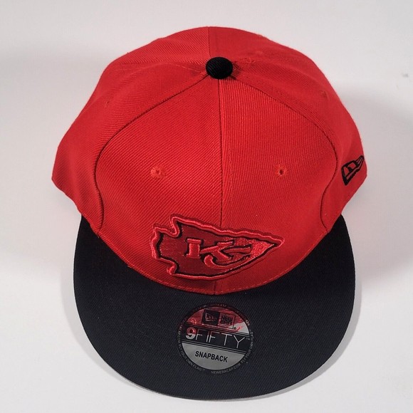 Kansas City Chiefs Hat Red / Black New Era Adjustable Snapback Cap NFL FOOTBALL - Picture 2 of 8